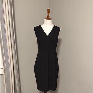 Ann Taylor Black V-Neck Sheath Dress